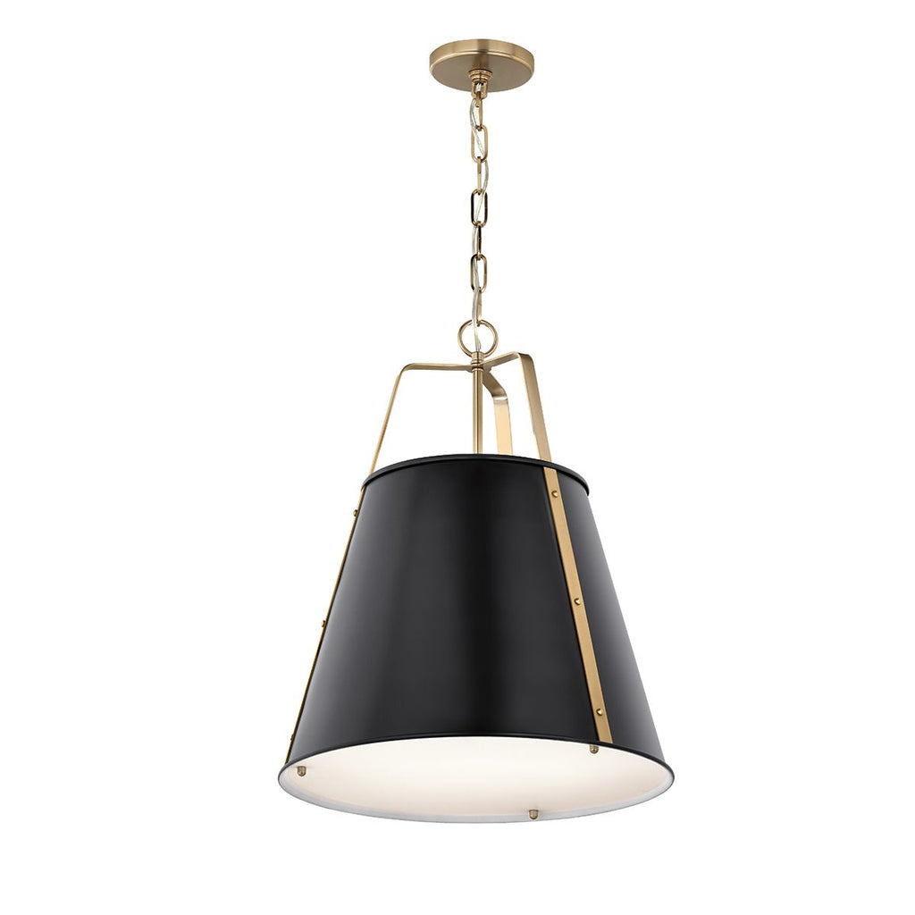 KL-ETCHER-P-L-BKB Etcher Large Pendant Black & Brass