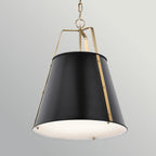 KL-ETCHER-P-L-BKB Etcher Large Pendant Black & Brass