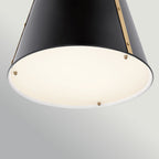 KL-ETCHER-P-L-BKB Etcher Large Pendant Black & Brass