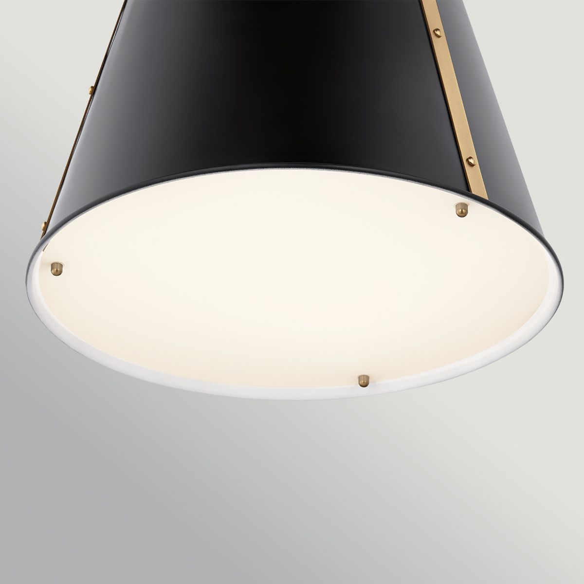 KL-ETCHER-P-L-BKB Etcher Large Pendant Black & Brass