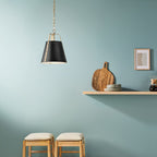 KL-ETCHER-P-L-BKB Etcher Large Pendant Black & Brass
