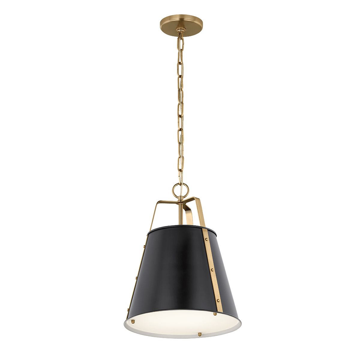 KL-ETCHER-P-M-BKB Etcher Medium Pendant Black & Brass