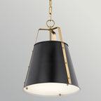 KL-ETCHER-P-M-BKB Etcher Medium Pendant Black & Brass