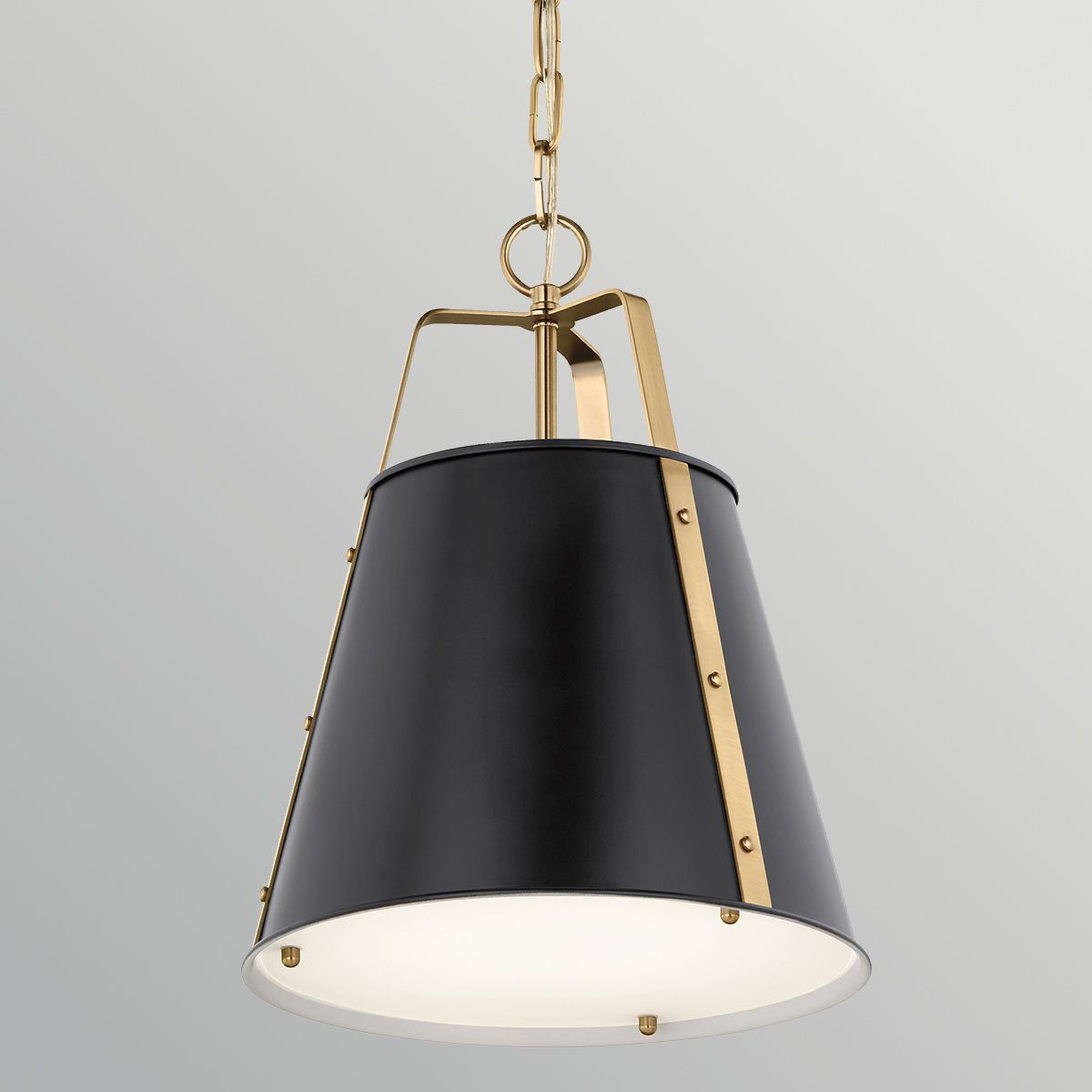 KL-ETCHER-P-M-BKB Etcher Medium Pendant Black & Brass