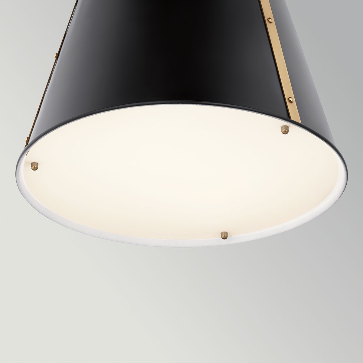 KL-ETCHER-P-M-BKB Etcher Medium Pendant Black & Brass