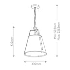 KL-ETCHER-P-M-CPZ Etcher Medium Pendant Champagne Bronze