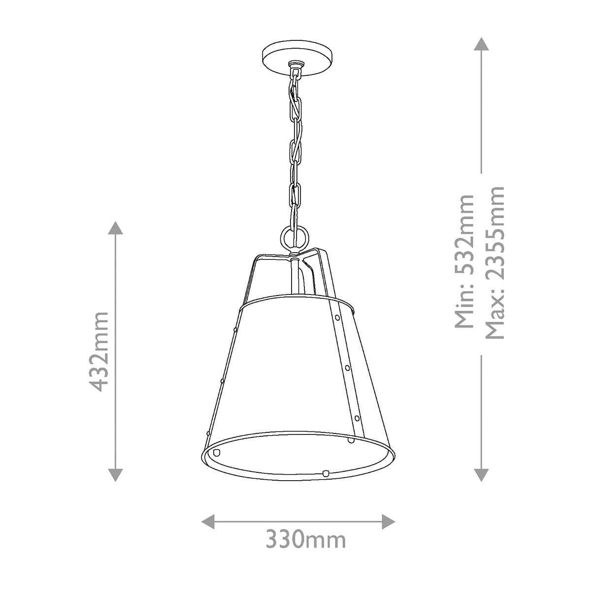 KL-ETCHER-P-M-CPZ Etcher Medium Pendant Champagne Bronze