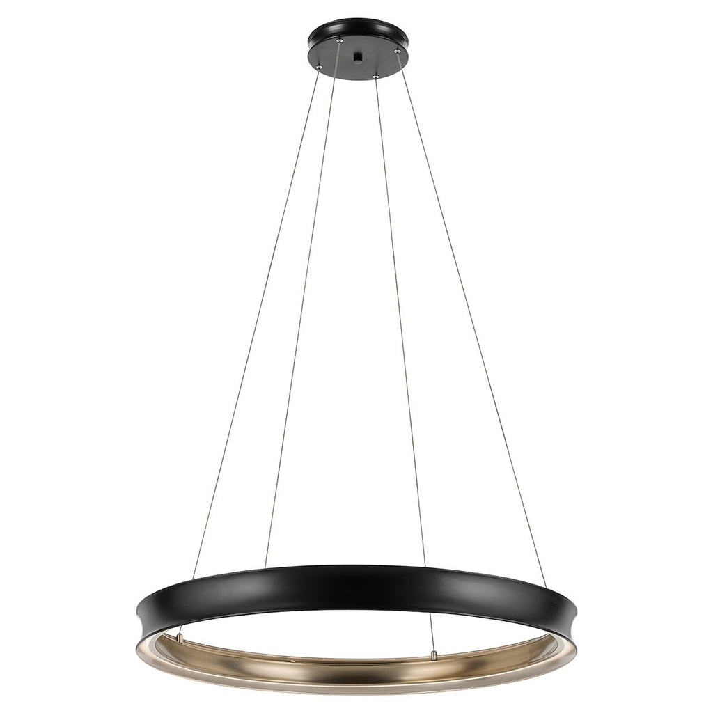 KL-LAROUSSE-LED-L-BKB Larousse - LED Large Pendant Black & Brass