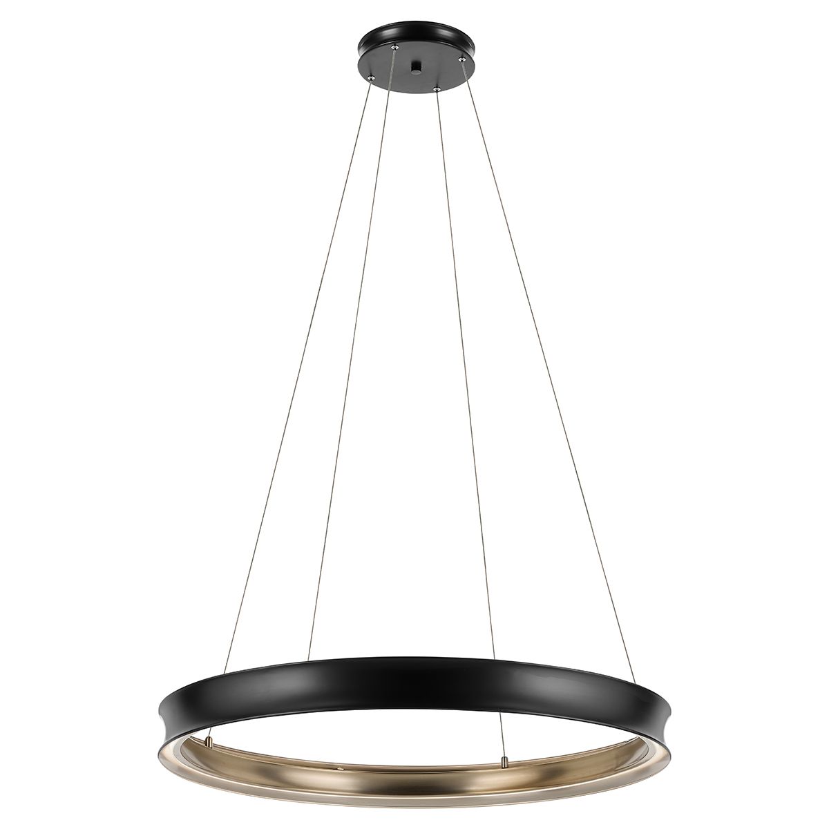 KL-LAROUSSE-LED-L-BKB Larousse - LED Large Pendant Black & Brass