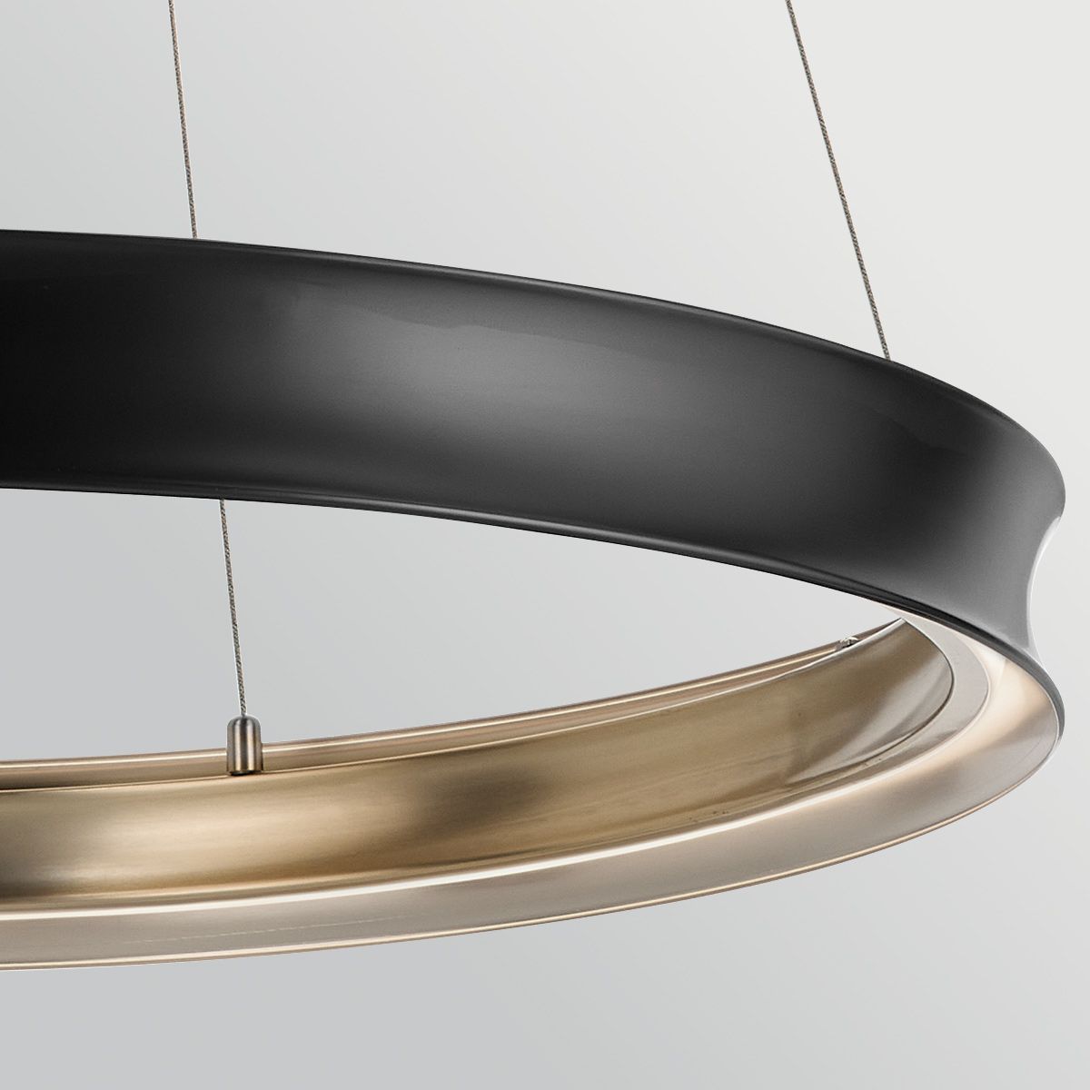 KL-LAROUSSE-LED-L-BKB Larousse - LED Large Pendant Black & Brass