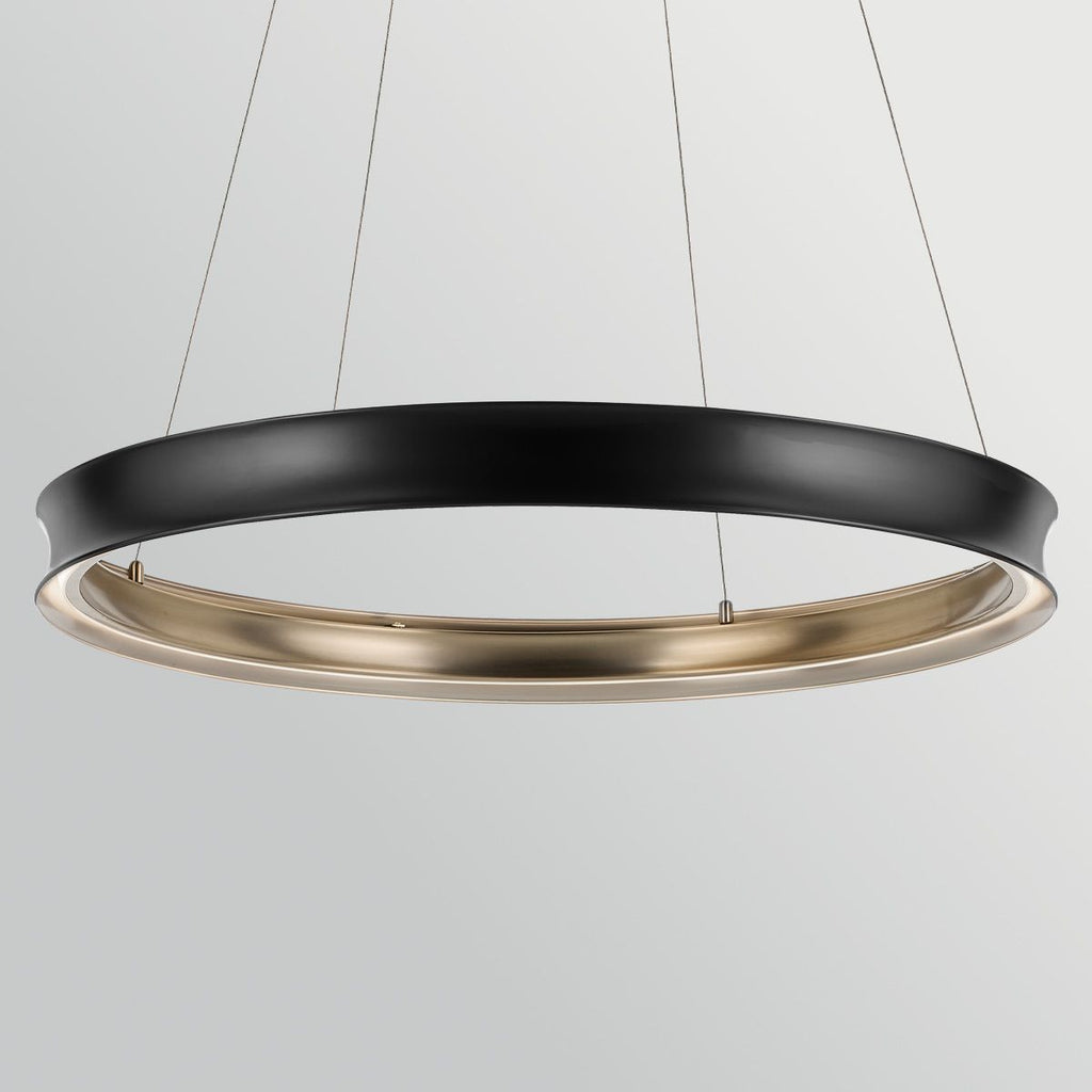 KL-LAROUSSE-LED-L-BKB Larousse - LED Large Pendant Black & Brass