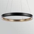 KL-LAROUSSE-LED-L-BKB Larousse - LED Large Pendant Black & Brass