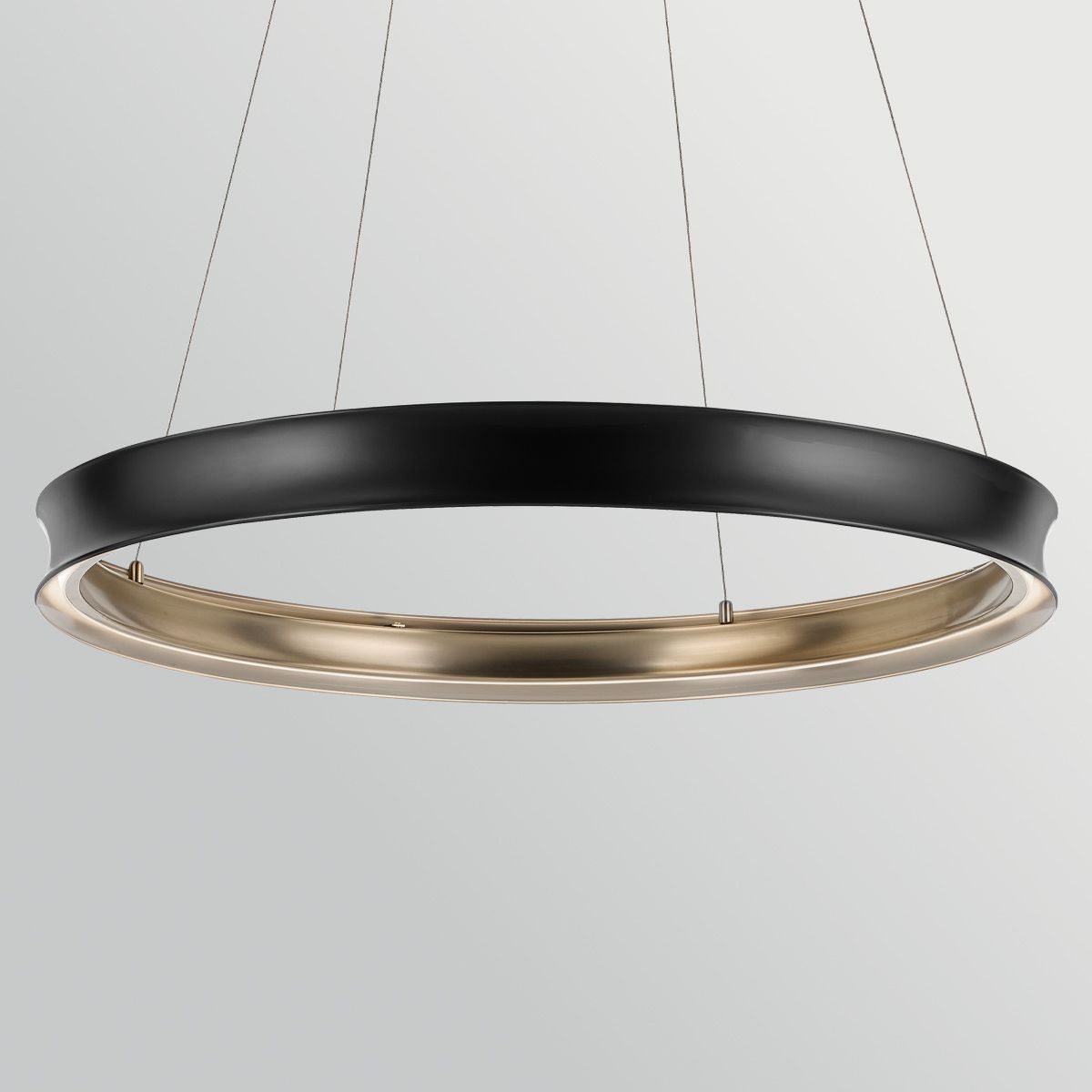 KL-LAROUSSE-LED-L-BKB Larousse - LED Large Pendant Black & Brass