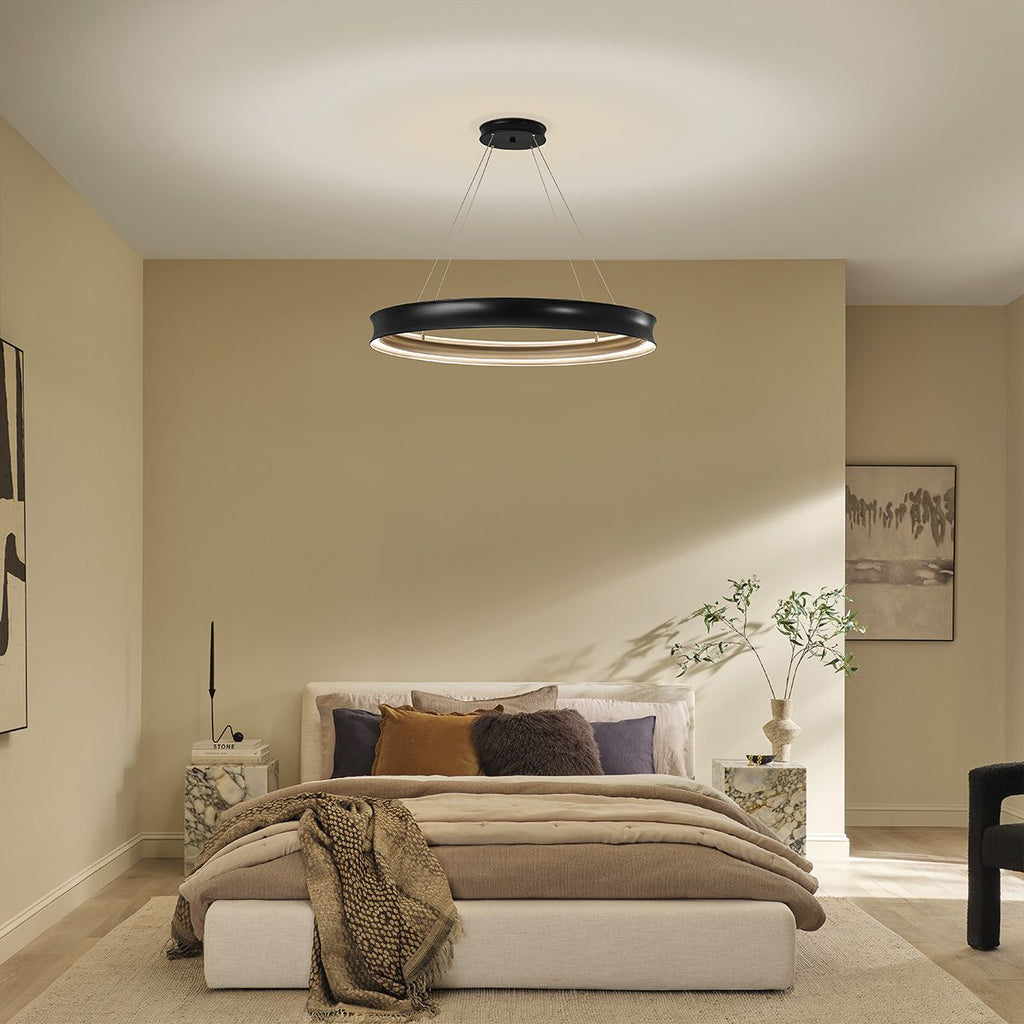 KL-LAROUSSE-LED-L-BKB Larousse - LED Large Pendant Black & Brass
