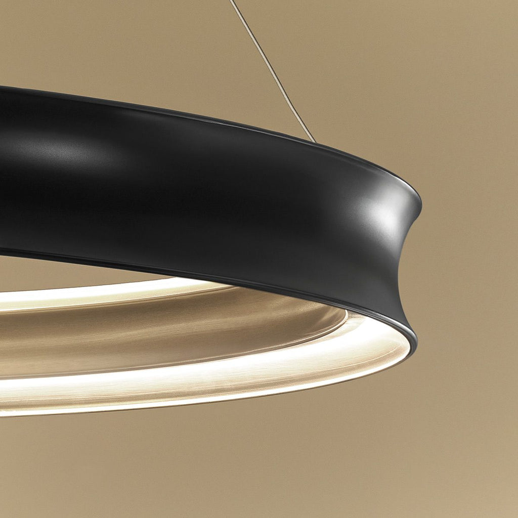 KL-LAROUSSE-LED-L-BKB Larousse - LED Large Pendant Black & Brass
