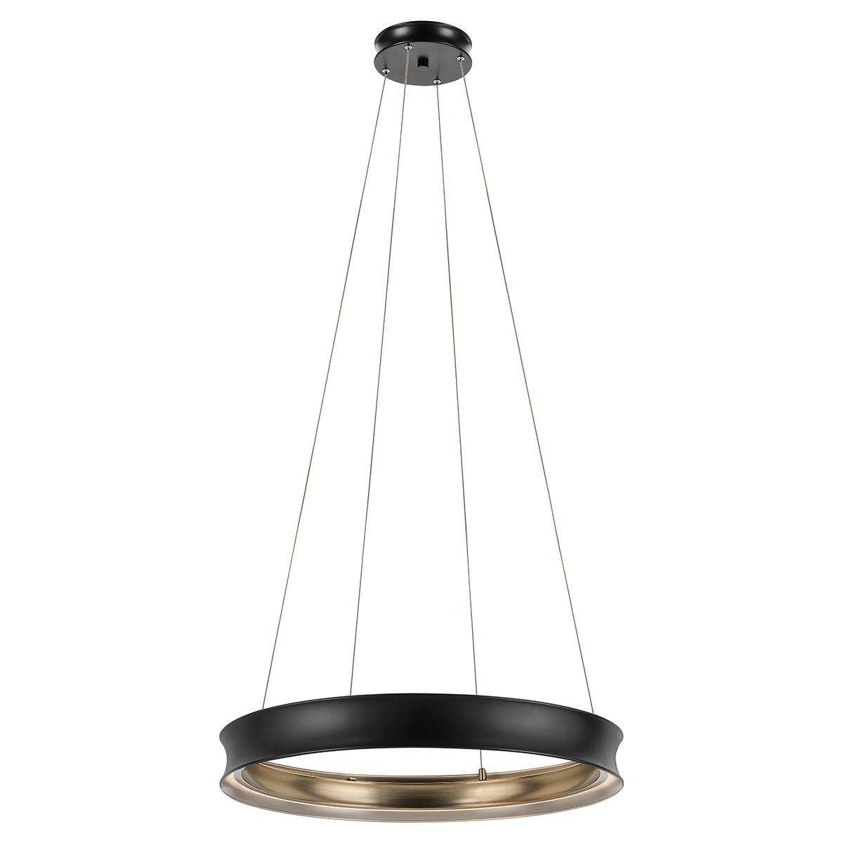 KL-LAROUSSE-LED-M-BKB Larousse - LED Medium Pendant Black & Brass