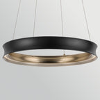 KL-LAROUSSE-LED-M-BKB Larousse - LED Medium Pendant Black & Brass