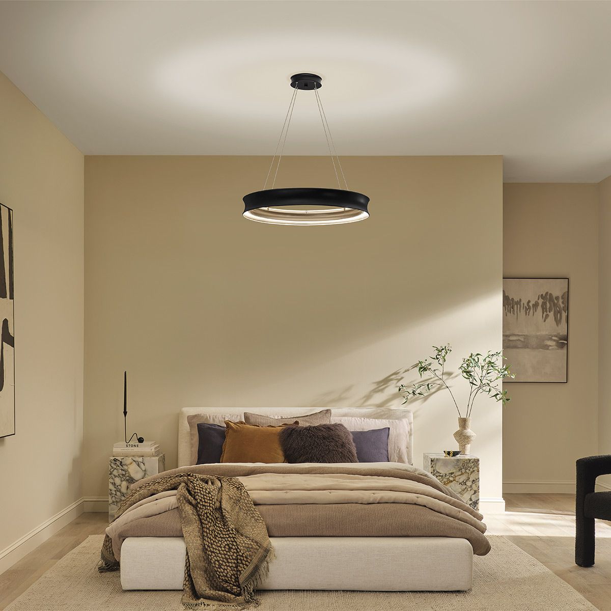 KL-LAROUSSE-LED-M-BKB Larousse - LED Medium Pendant Black & Brass