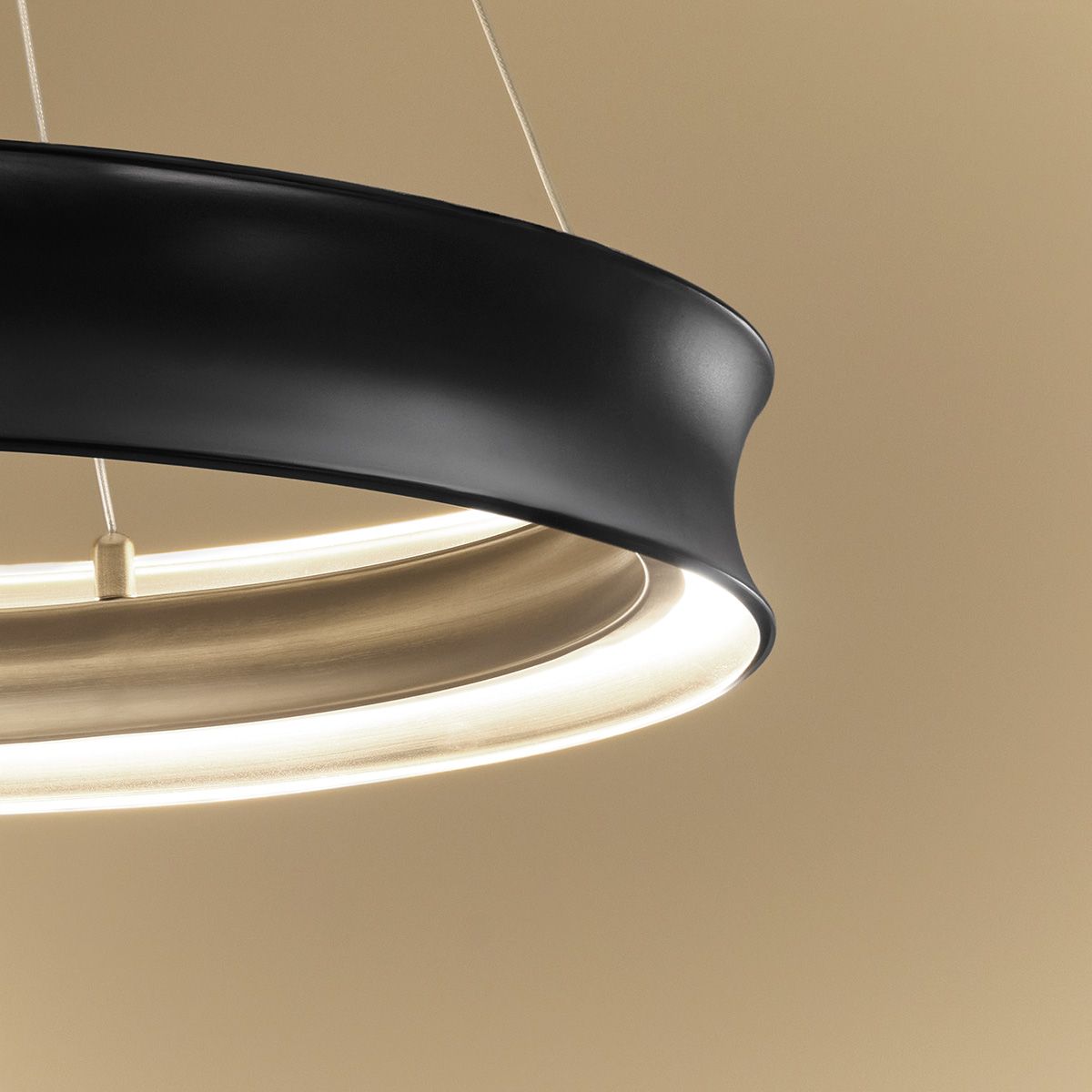 KL-LAROUSSE-LED-M-BKB Larousse - LED Medium Pendant Black & Brass