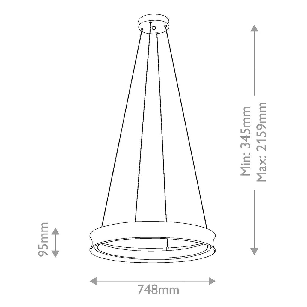 KL-LAROUSSE-LED-M-BKB Larousse - LED Medium Pendant Black & Brass