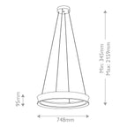 KL-LAROUSSE-LED-M-BKB Larousse - LED Medium Pendant Black & Brass