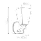 KL-MARANT1-CLR-PC Marant 1 Light  Bathroom Wall Light Polished Chrome