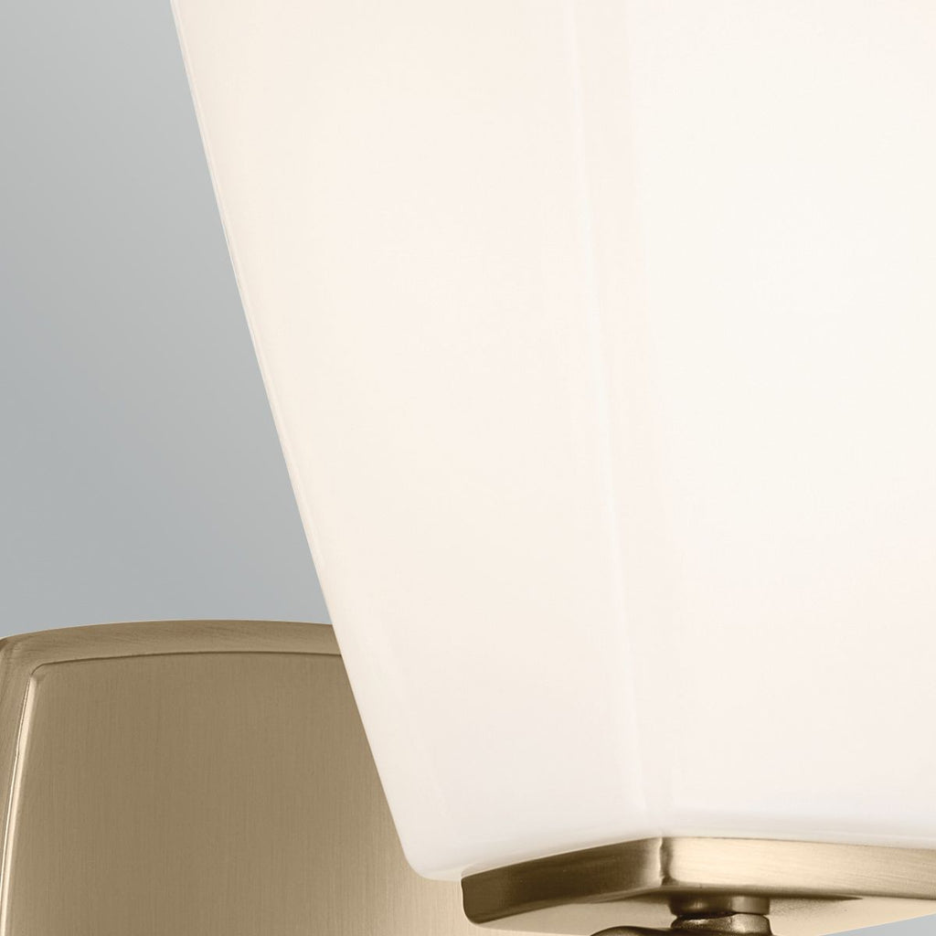 KL-MARANT1-OPAL-CPZ Marant 1 Light  Bathroom Wall Light Champagne Bronze