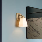 KL-MARANT1-OPAL-CPZ Marant 1 Light  Bathroom Wall Light Champagne Bronze