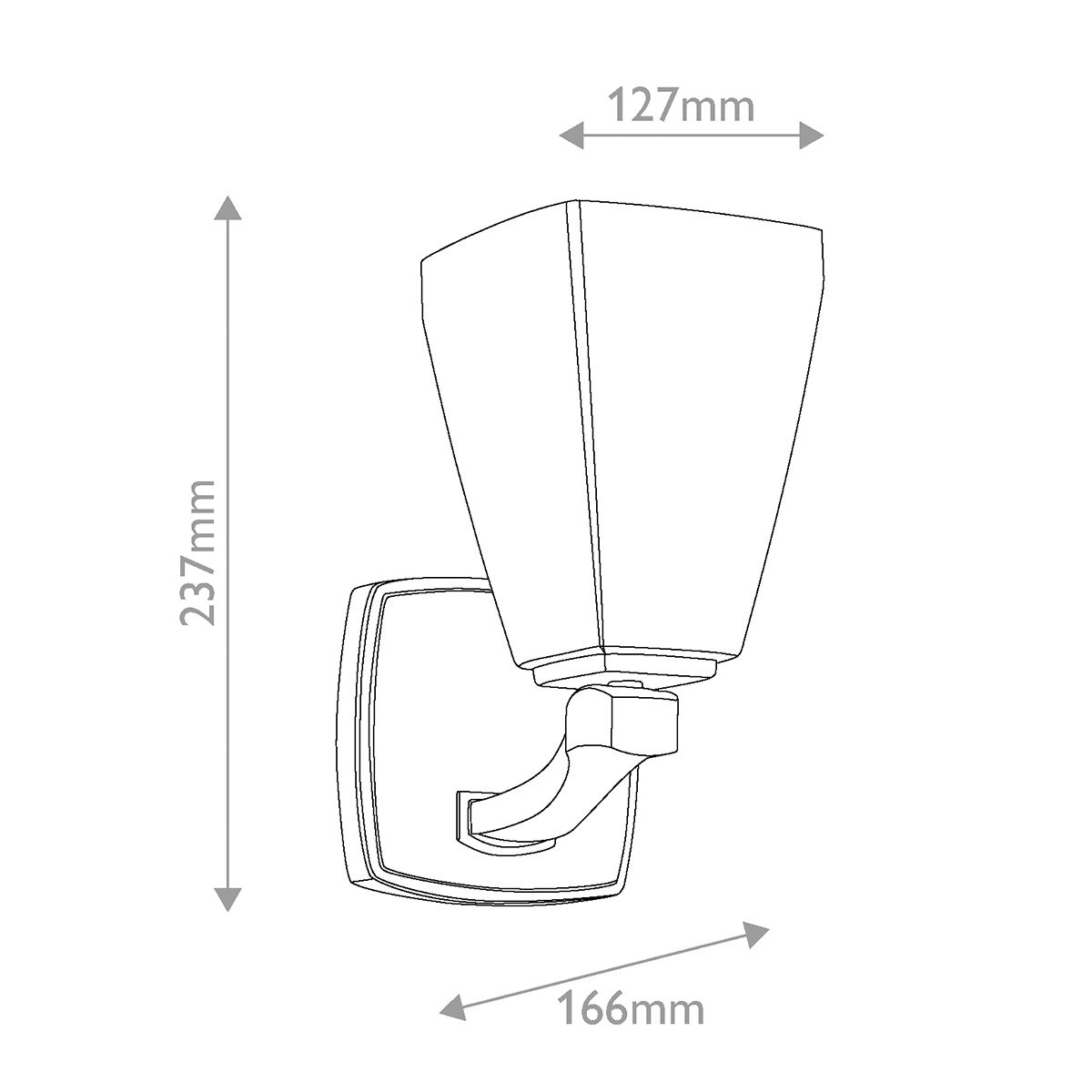 KL-MARANT1-OPAL-CPZ Marant 1 Light  Bathroom Wall Light Champagne Bronze