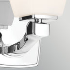 KL-MARANT1-OPAL-PC Marant 1 Light  Bathroom Wall Light Polished Chrome