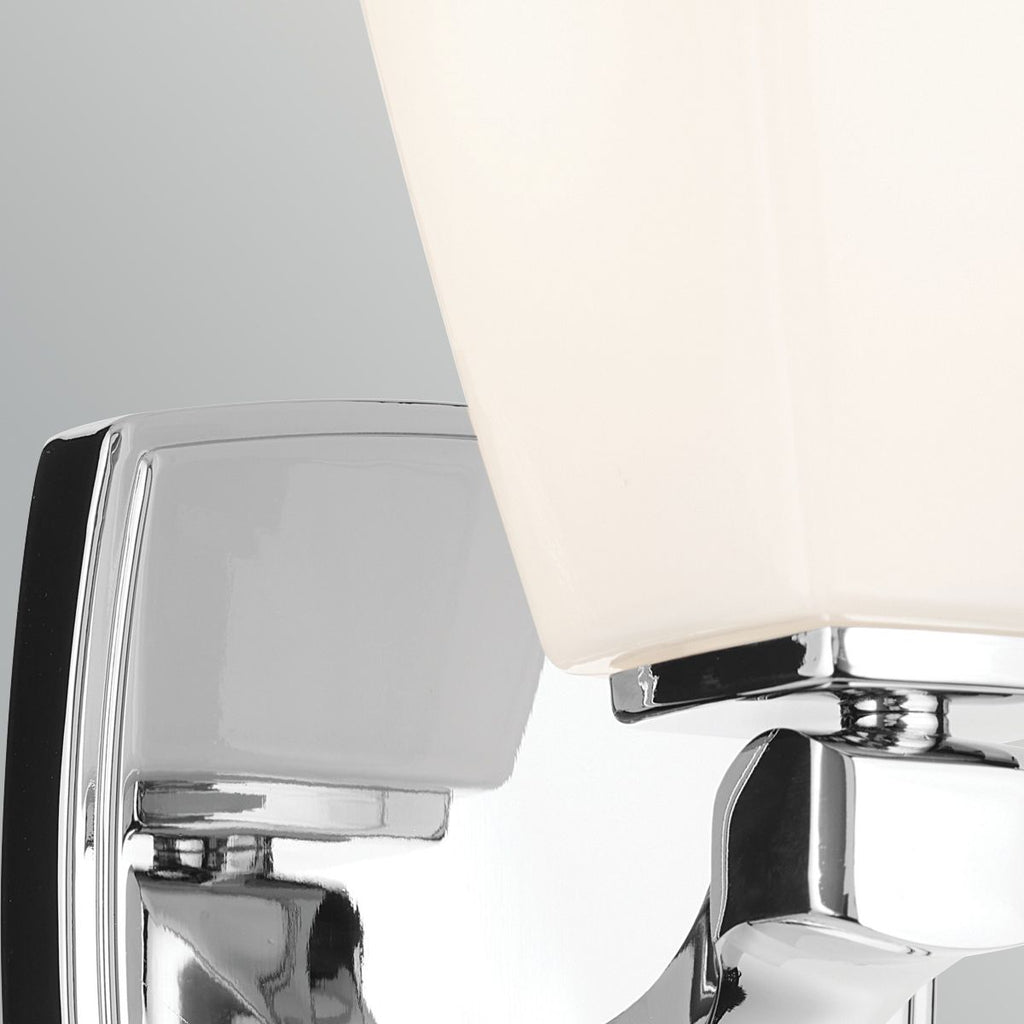 KL-MARANT1-OPAL-PC Marant 1 Light  Bathroom Wall Light Polished Chrome