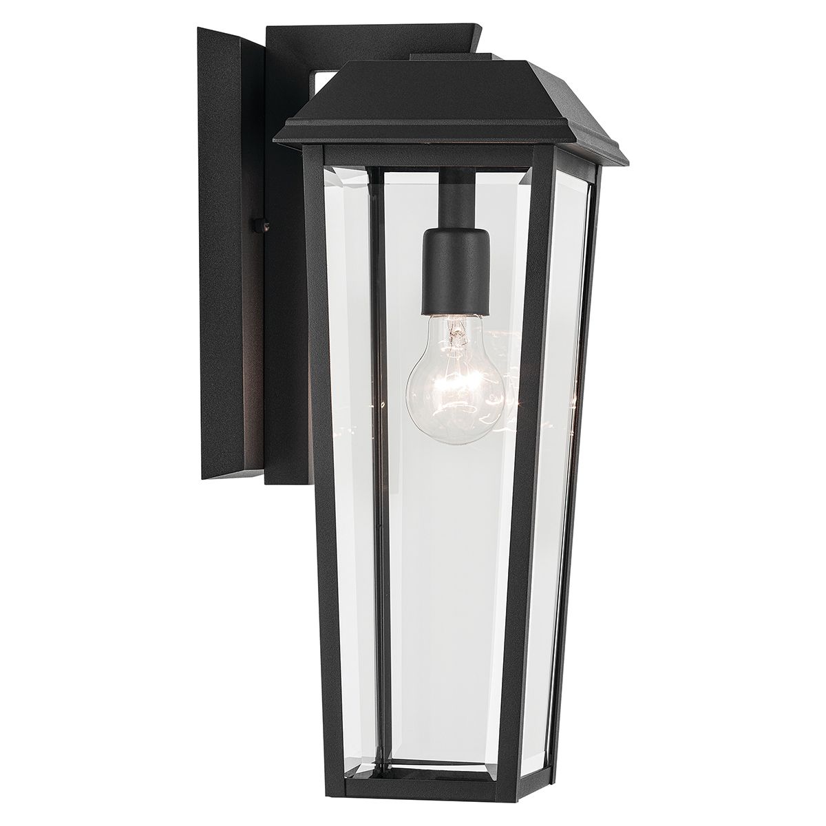 KL-MATHUS2-M-BK Mathus Medium Outdoor Wall   Lantern Black