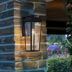 KL-MATHUS2-M-BK Mathus Medium Outdoor Wall   Lantern Black
