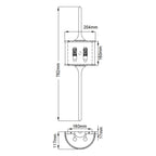 KL-MONA-L-PC Mona 2 Light  Bathroom Wall Light Polished Chrome