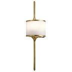 KL-MONA-S-NBR Mona 2 Light Bathroom  Wall Light Natural Brass