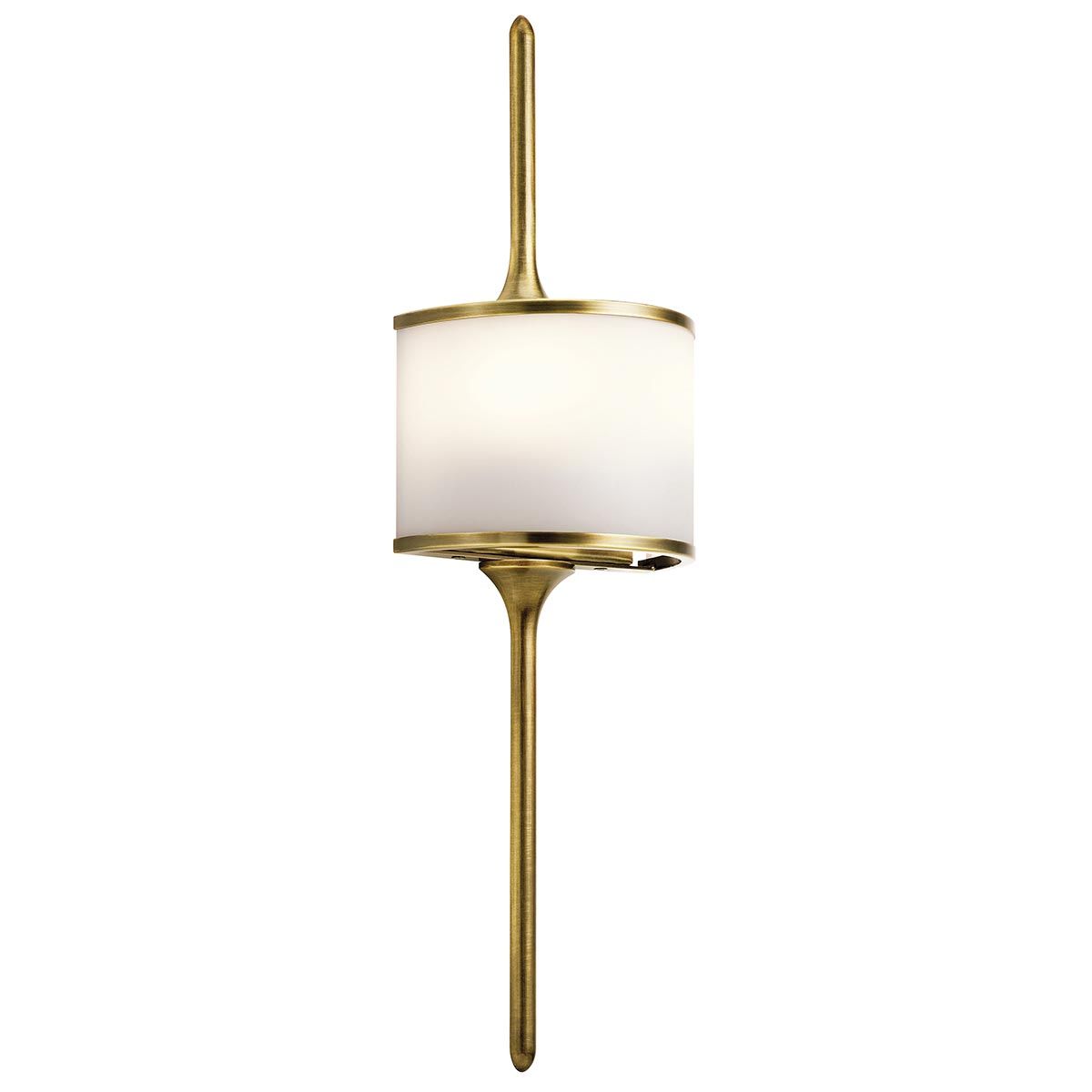 KL-MONA-S-NBR Mona 2 Light Bathroom  Wall Light Natural Brass
