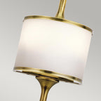 KL-MONA-S-NBR Mona 2 Light Bathroom  Wall Light Natural Brass
