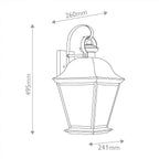 KL-MOUNT-VERNON2-L-OZ Mount Vernon Large Outdoor Wall Lantern Old Bronze