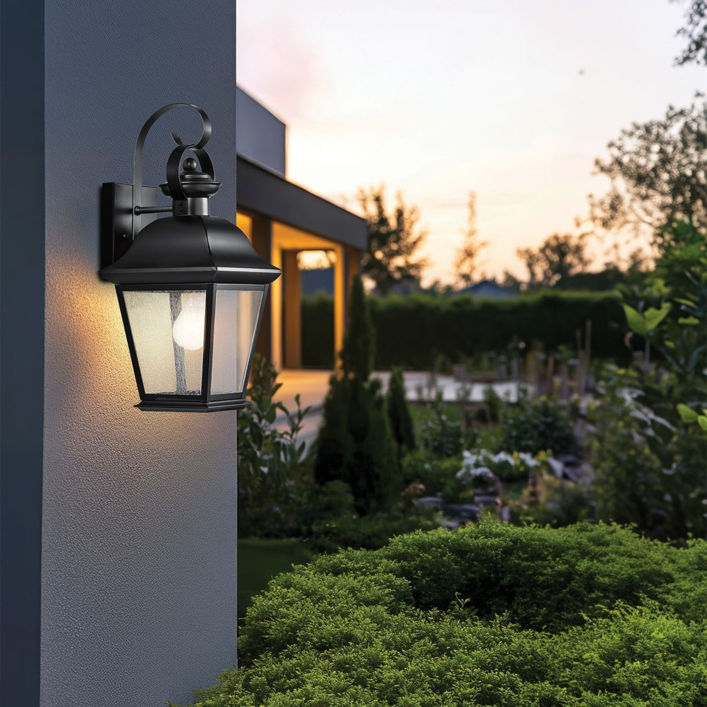 KL-MOUNT-VERNON2-M-BK Mount Vernon Medium  Outdoor Wall Lantern Black