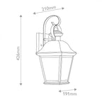 KL-MOUNT-VERNON2-M-OZ Mount Vernon Medium  Outdoor Wall Lantern Old Bronze