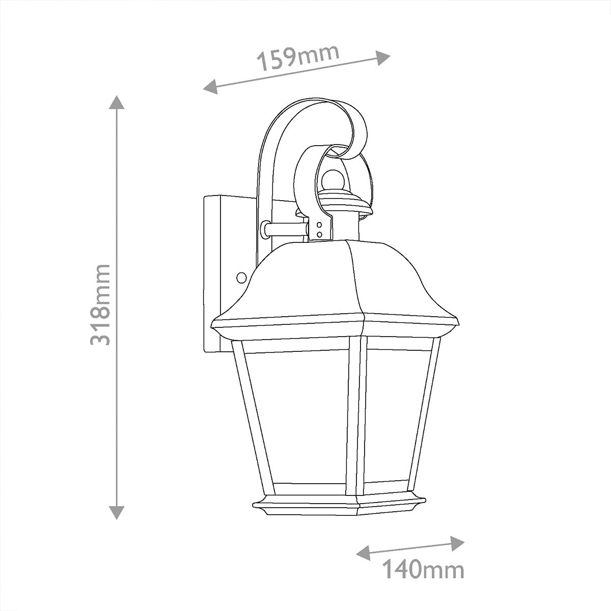 KL-MOUNT-VERNON2-S-OZ Mount Vernon Small  Outdoor Wall Lantern Old Bronze