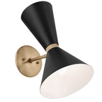 KL-PHIX-1W-CBB Kichler Phix 1 arm, 2 light up and down Wall Light Champagne Bronze, Black