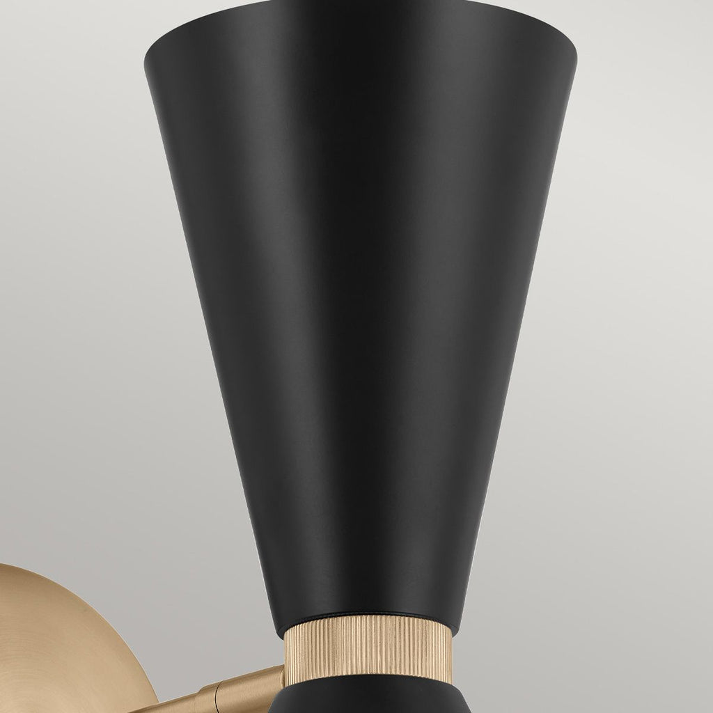 KL-PHIX-1W-CBB Kichler Phix 1 arm, 2 light up and down Wall Light Champagne Bronze, Black