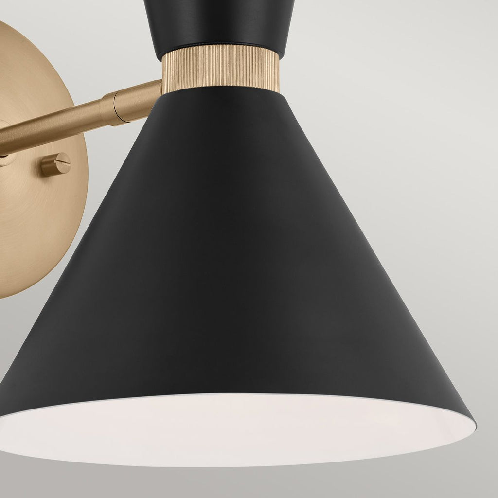 KL-PHIX-1W-CBB Kichler Phix 1 arm, 2 light up and down Wall Light Champagne Bronze, Black