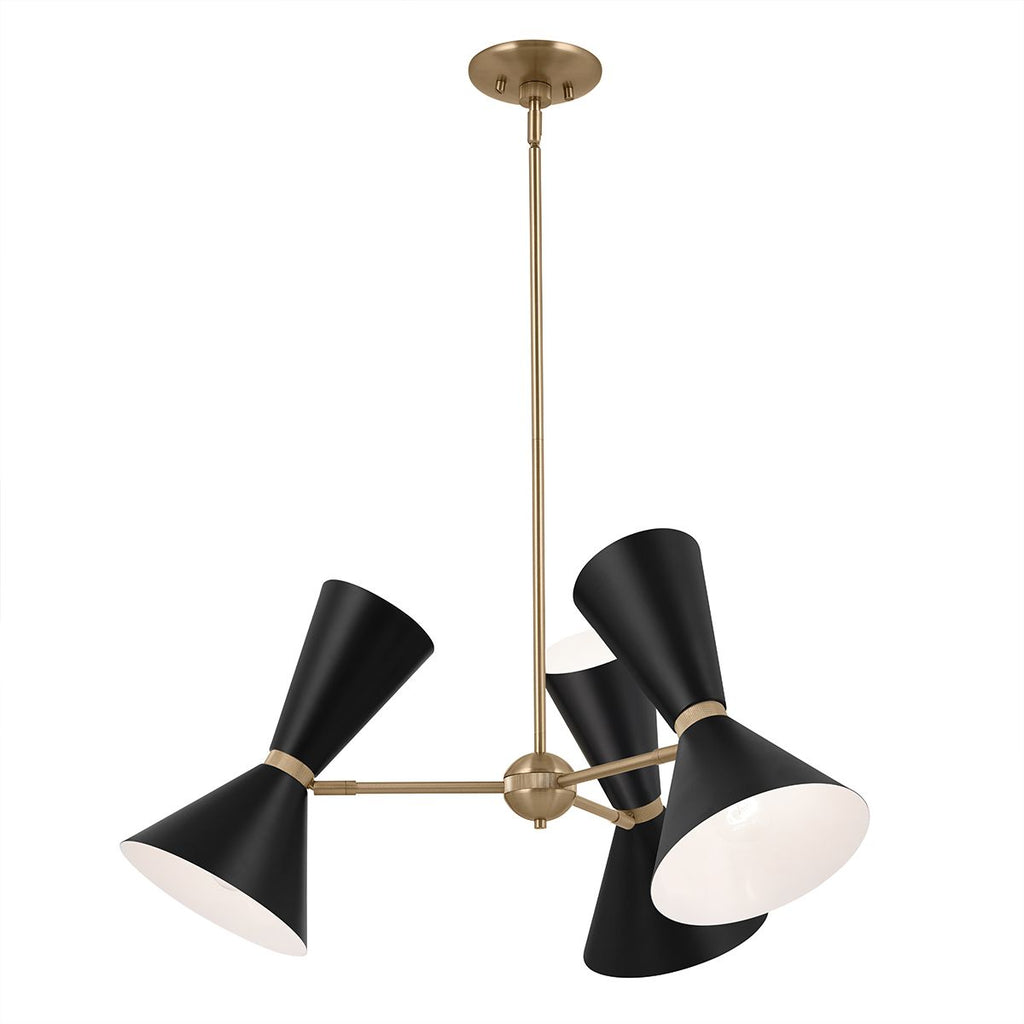 KL-PHIX-3-CBB Kichler Phix 3 arm, 6 light up and down Chandelier Champagne Bronze, Black