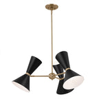 KL-PHIX-3-CBB Kichler Phix 3 arm, 6 light up and down Chandelier Champagne Bronze, Black