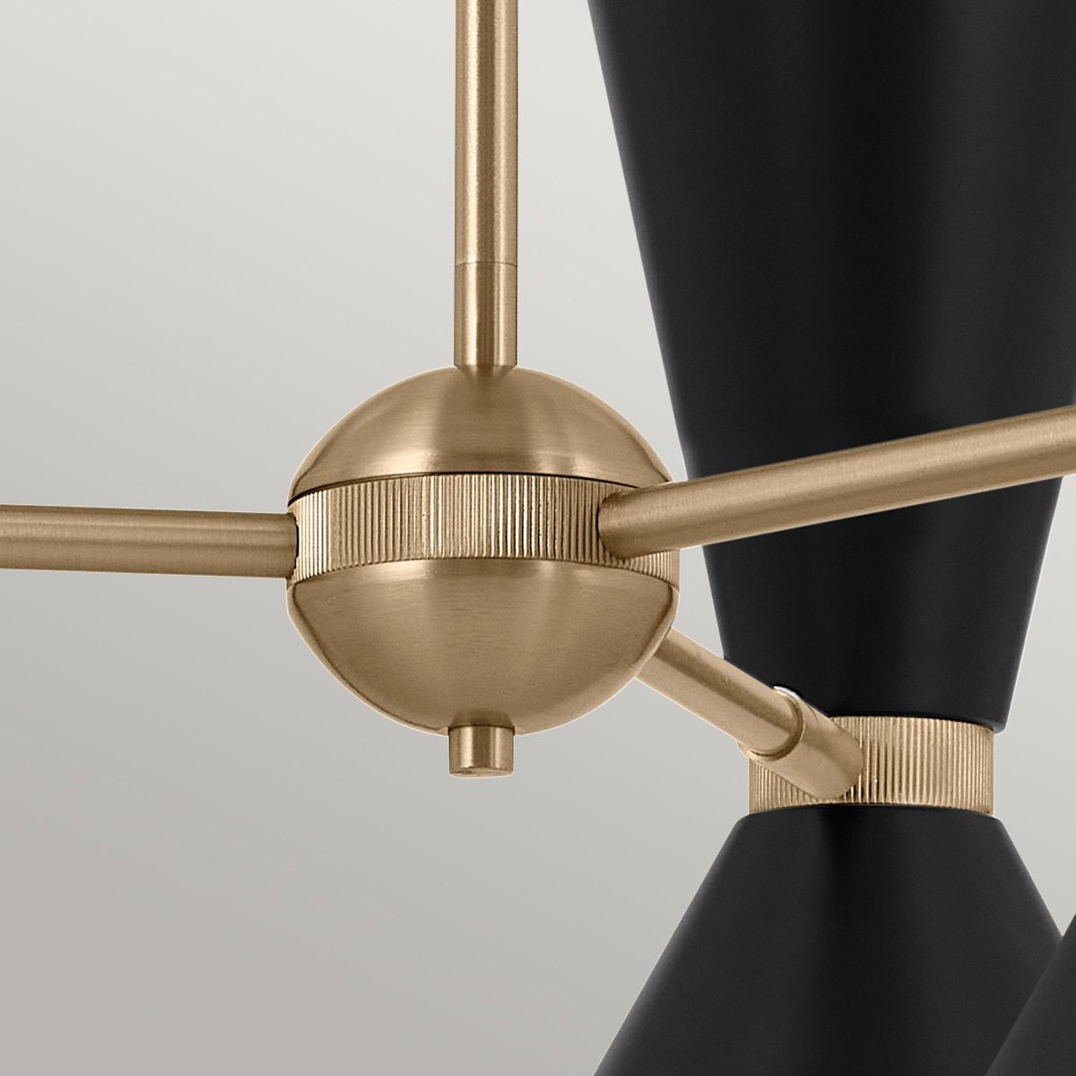 KL-PHIX-3-CBB Kichler Phix 3 arm, 6 light up and down Chandelier Champagne Bronze, Black
