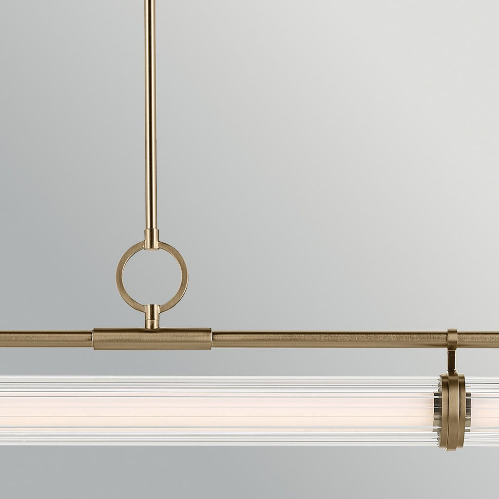 KL-RIVEN-LED-LP-122-CPZ  Riven LED Linear Pendant Champagne Bronze