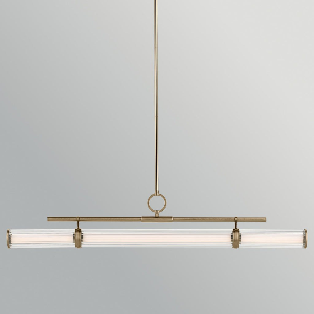 KL-RIVEN-LED-LP-122-CPZ  Riven LED Linear Pendant Champagne Bronze