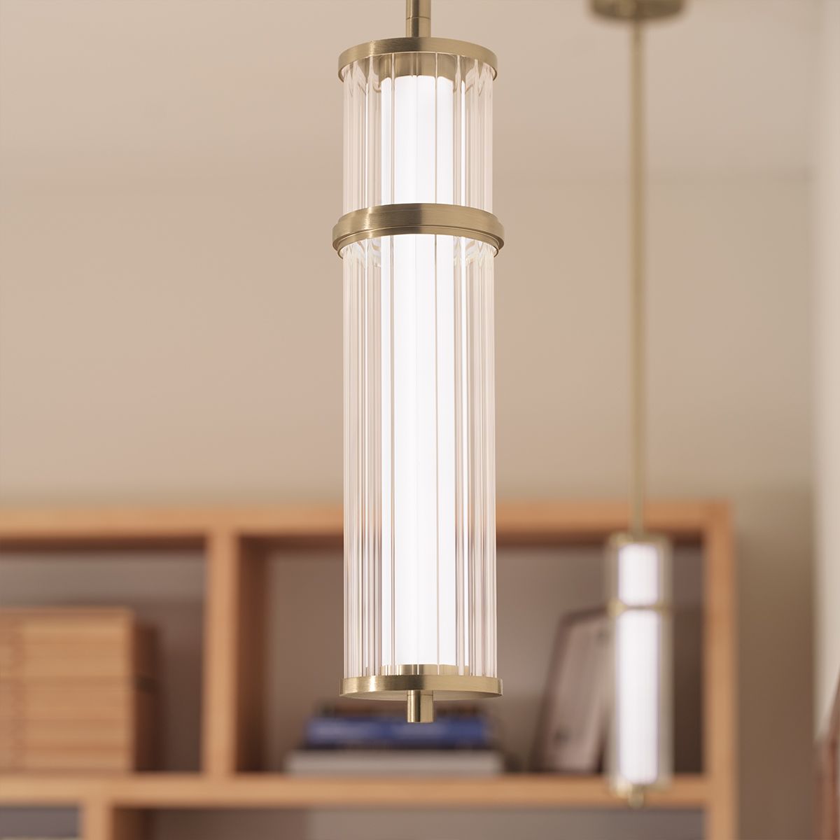 KL-RIVEN-LED-MP-CPZ  Riven LED Pendant Champagne Bronze